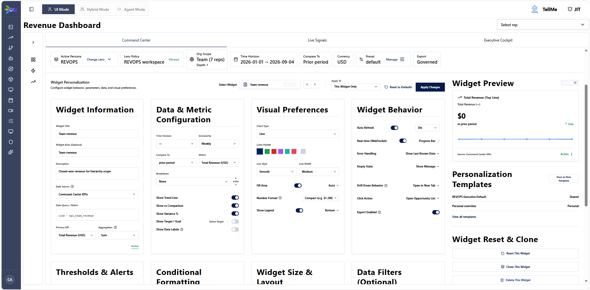Adaptive Widget Catalog