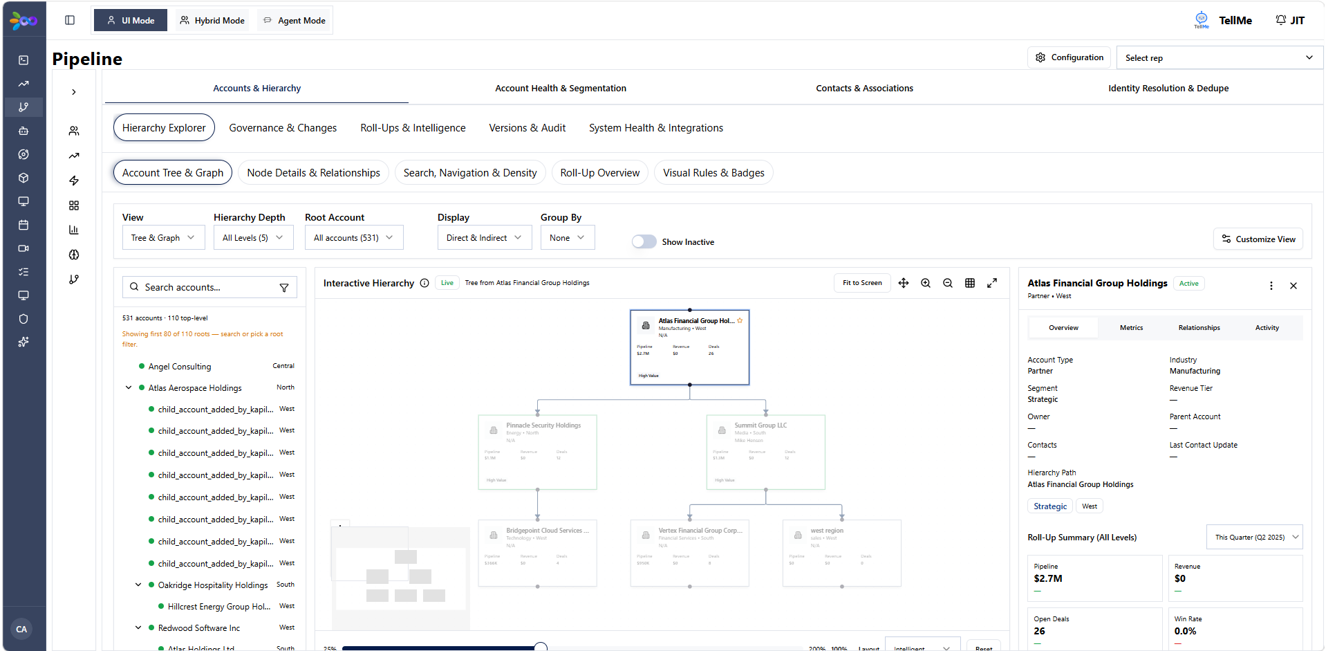 Account Hierarchy Tree View
